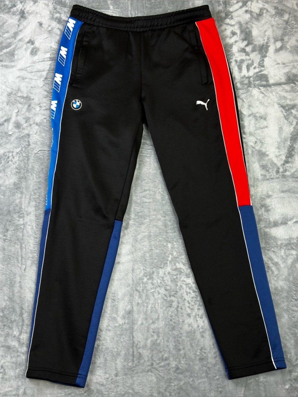 BMW Motorsport M3 Puma Sweatpants Size Large Black Blue Red Joggers Athleisure